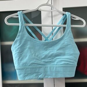 Lululemon Energy Bra Long Line Icing Blue SZ 10 NWOT 💙